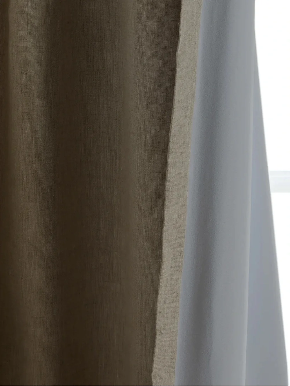 NWT QUINCE Set Of 2 48x108 European Linen True Blackout Curtains Flax 9056
